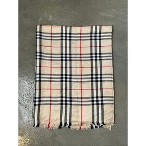 Burberry Nova Check Cashmere Tissue Scarf | Tan and Black
